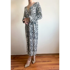 Balon Kol Elbise - Zebra