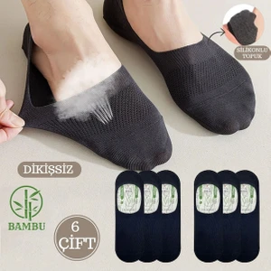 Kral Socks Erkek -  Bambu Babet Çorap Dikişsiz Parfümlü Silikonlu Babet Çorap