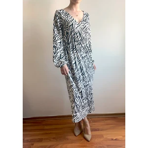 Balon Kol Elbise - Zebra