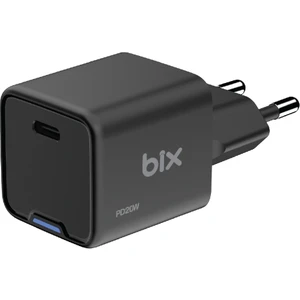 BX1P20G Gan 20W Type-C Pd Akım Korumalı ve LED Göstergeli Hızlı Şarj Cihazı Siyah
