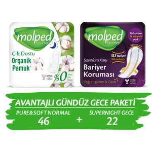 Avantajlı Gündüz Gece Paketi (Pure&Soft 46'Lı Normal + Supernıght 22'Li Gece)