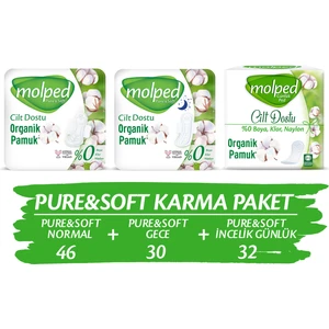 Pure&Soft Karma Paket (46'Lı Normal + 30'Lu Gece + 32'Li Günlük)