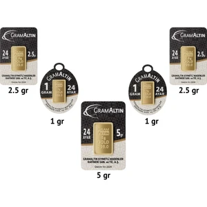 2,5+1+5+1+2,5 Gr. 24 Ayar 995 Milyem Gram Altın (Beşli Set)