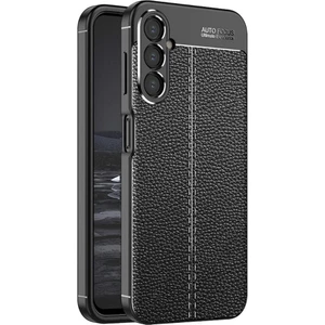 Samsung Galaxy A15 Uyumlu Deri Desenli Silikon Kılıf - Ultra Darbe Emici Kamera Korumalı Kapak