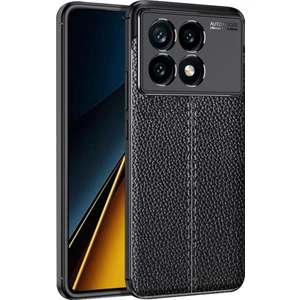Poco X6 Pro Deri Desenli Silikon Kılıf - Ultra Darbe Emici Kamera Korumalı Kapak