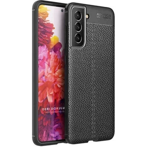 Samsung Galaxy S22 5G Uyumlu Deri Desenli Silikon Kılıf - Extra Darbe Emici Kamera Korumalı Kapak