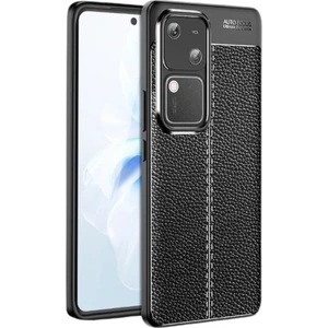 Vivo S18 Deri Desenli Silikon Kılıf - Ultra Darbe Emici Kamera Korumalı Kapak