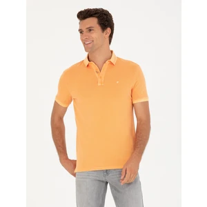 Erkek Turuncu Slim Fit Polo Yaka T-Shirt 50266615-VR051