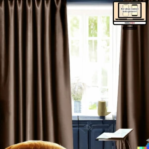 Mebelport Curtain Karartma Perde Lüks Blackout Koyu Vizon Çift Taraflı