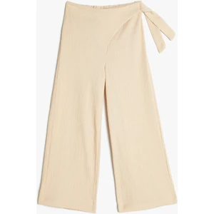 Pantolon Kruvaze Kapama Bol Paça Kemer Detaylı