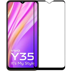 Vivo Y35 ile Uyumlu Şeffaf Ekranı Tam Kaplayan 5d Cam Kırılmaz Cam Ekran Koruyucu