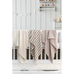Müslin Örtü & Battaniye 3'lü Set %100 Pamuk  Oeko-teks Sertifikalı 80x70 CM