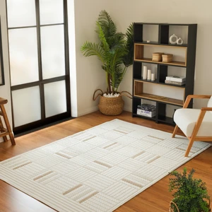 Kaşmir Halı 7/24 Sierra Malaga Kahve 120X180 cm Salon Mutfak Halısı Yolluk Kilim