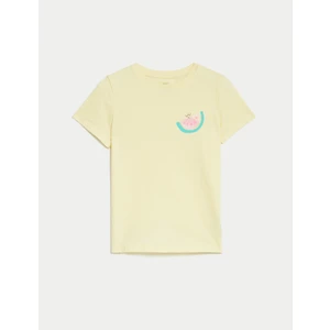 Marks & Spencer Saf Pamuklu Kısa Kollu T-Shirt (2-7 Yaş)