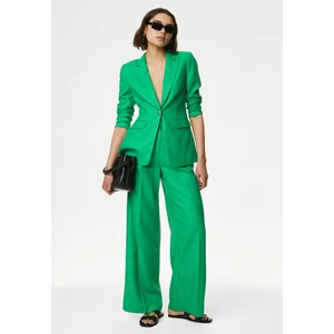 Marks & Spencer Yüksek Bel Wide Leg Keten Pantolon