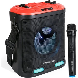 Magıcvoıce MV-6005 Vhf El Mikrofonu+Usb+Sd+Bt 30 Watt Işıklı Taşınabilir Şarjlı Seyyar Anfi