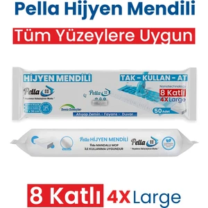 Islak Mop Bezi, Yüzey Temizlik Havlusu, Çok Amaçlı Temizlik Mendili, 1X50 Yaprak, 22X36 cm