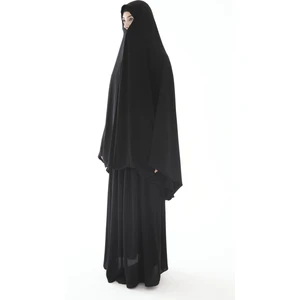 Soft Krep Çarşaf iğneli içten Peçeli Model