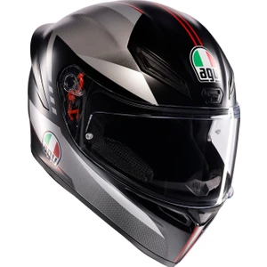 Agv K1 S Lap Matt Black Grey Red Kapalı Kask