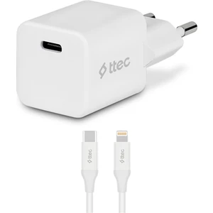 Smartcharger 20W Pd Seyahat Hızlı Şarj Aleti + Usb-C - Lightning (Iphone)1 50CM Kablo Beyaz
