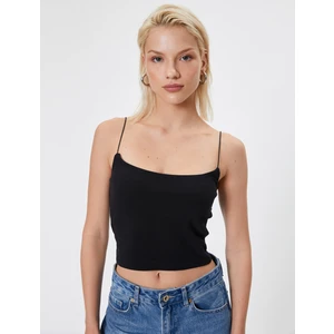 Basic Ince Askılı Crop Atlet Ribanalı Pamuklu