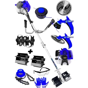 Alman Blx 14 Hp Prof. Yan Tipi Benzinli Tırpan Ot Çalı Çim Biçme Makinesi + Akrobat +Dip Çapalama