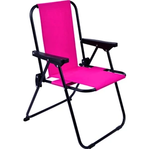 Lüx Çocuk Piknik Sandalyesi Pembe Metal Çerçeve ile Katlanabilir Tasarım 60 kg Kapasiteli