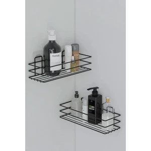 Yapışkanlı 2 Li Set Banyo Rafı Duş Şampuanlık Duvar Düzenleyici Organizer