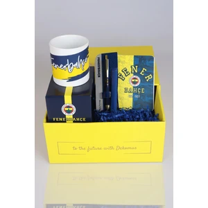 Dekomus Gıft Box Özel Kutulu Lisanslı Fenerbahçe Kupa,ajanda,roller Kalem Seti