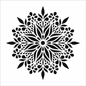 Stencil Sarayi Boyama Şablon Damask Çini Mandala - 8899