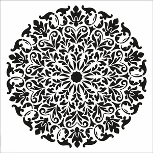 Stencil Sarayi Boyama Şablon Damask Çini Mandala - 8922