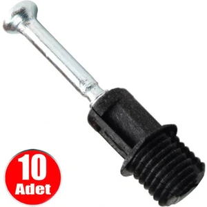 Alet Çantam Minifix Mili Kendinden Dübelli Mobilya Dolap Bağlantı Vidası 10MM - 10 Adet