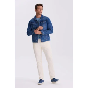 Mavi Slim Fit Bebe Yaka Pamuklu Cepli Denim Kot Ceket