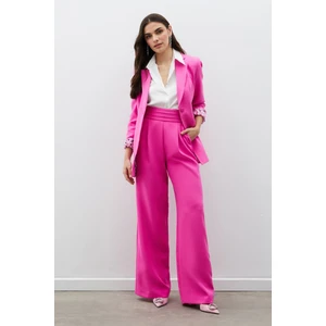 Bel Detaylı Cepli Pantolon - Pembe