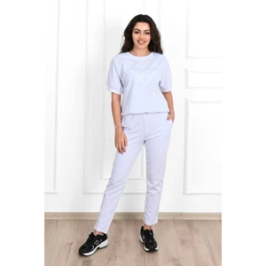 Kadın Kısa Kollu Yüksel Bel Eşofman Takımı 3716-23