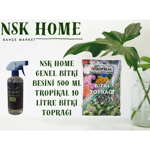 NSK Home Genel Bitki Besini ve Tropikal 10 Litre Toprak Seti