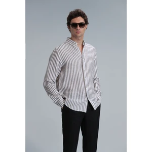 New Erkek Basic Gömlek Regular Fit Kahverengi
