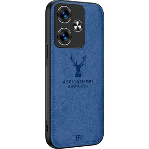 4U Sky Xiaomi Poco F6 5g Kılıf Için Geyik Desenli Deri + Pc + Tpu Darbeye Dayanıklı Düşme Önleyici Telefon Kapağı-Mavi (Yurt Dışından)