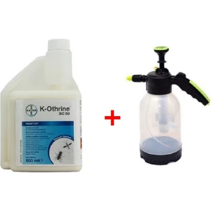 K-Othrine Sc 50 Haşere Ilacı 500 ml + 2 Lt Kimyasala Dayanıklı Şeffaf Ilaçlama Pompası