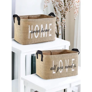 Rope Home 2'li Set Jüt, Dolap Içi Çamaşır Çocuk Odası Oyuncak Düzenleyici Katlanır, Saklama Sepeti Organizer
