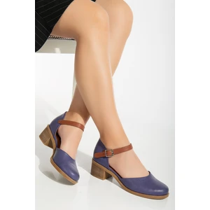 Analin Shoes Kadın Deri Bilekten Bağlı Sandalet 2888 Sandalet Mulled/mor 40