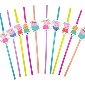 Parti Dükkanım Peppa Pig Artistik Pipet 10 Adet