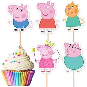 Parti Dükkanım Peppa Pig Şekilli Kürdan 10 Adet