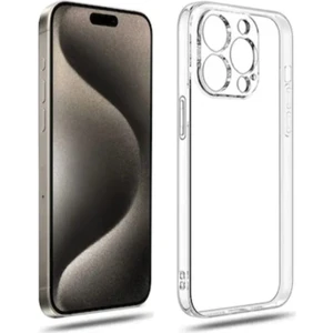 iphone 15 Pro Max Kamera Korumalı Şeffaf Yumuşak Süper Silikon