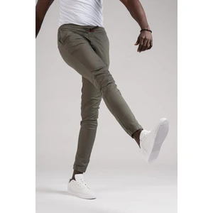 Fbı Jeans Dar ve Lastikli Paça Beli Iplikli Kanvas Kumaş Slimfit Jogger Pantolon
