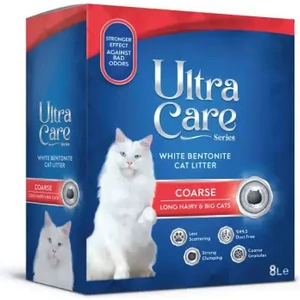 Ultra Care Coarse Kalın Taneli Topaklanan Kedi Kumu 8 Lt