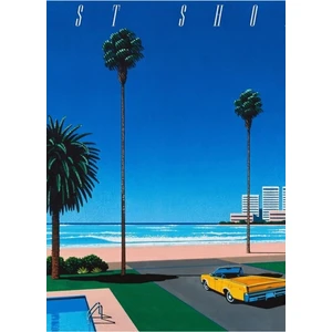 Hiroshi Nagai Sanat Baski Poster East Shore Vaporwave Estetik Tablo Ahşap Poster Dekoratif
