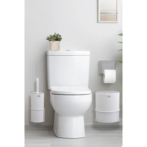 Okyanus Home Beyaz Eko Magic Askılı Yuvarlak Mina 2'li Wc Kova ve Fırça Seti