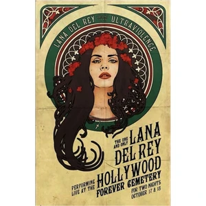 Hollywood Turu Lana Del Ray Poster Tablo Ahşap Poster Dekoratif