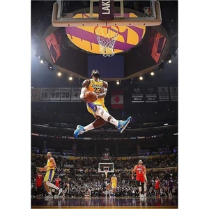 Lebron James Dunk Tablo Ahşap Poster Dekoratif